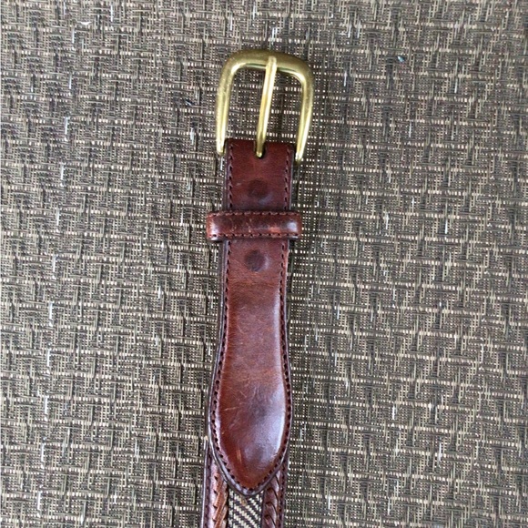 Brighton Camden Brown Leather/Canvas Belt - Picture 2 of 4